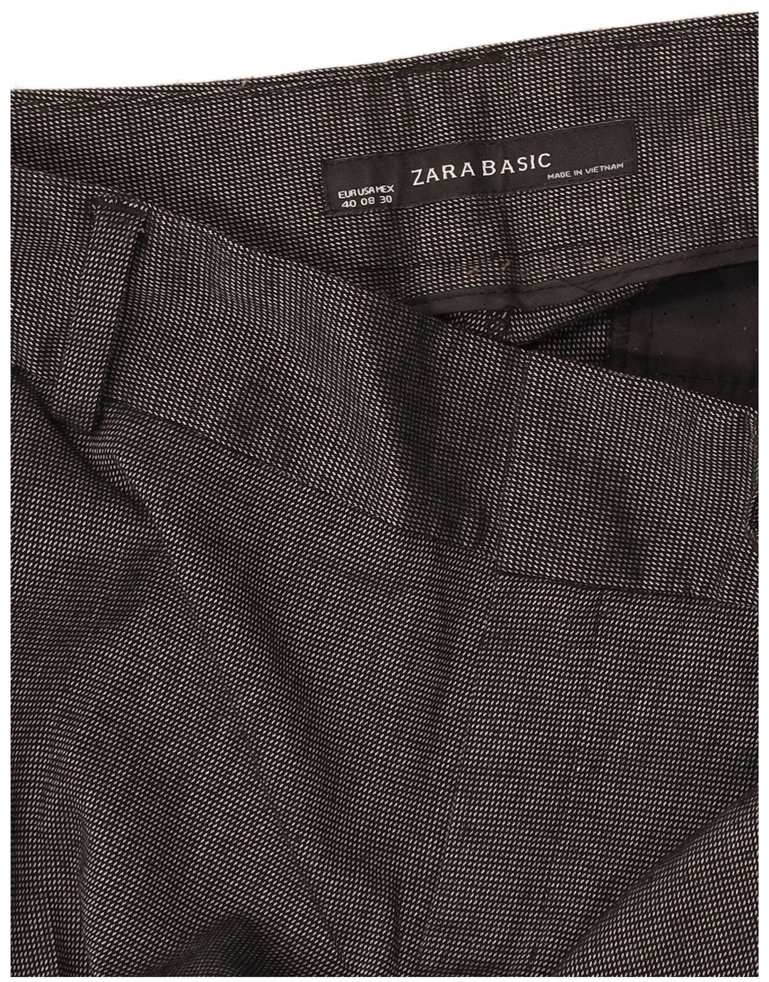 Pantaloni chino Bootcut pentru femei Zara EU 40 Medium W30 L32 Gri cu pete