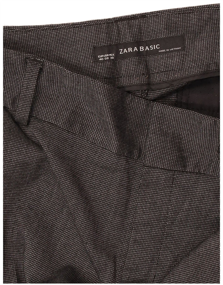 Pantaloni chino Bootcut pentru femei Zara EU 40 Medium W30 L32 Gri cu pete
