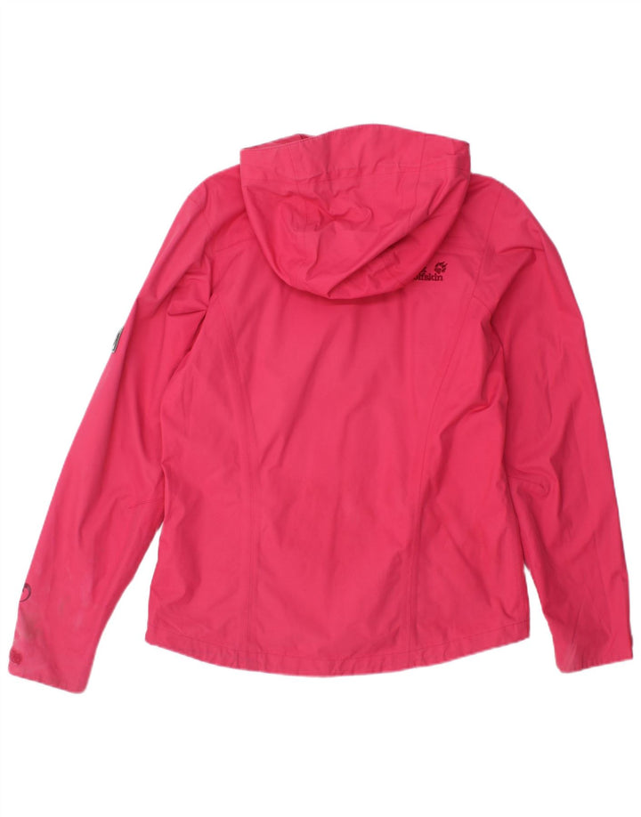 JACK WOLFSKIN Jachetă de ploaie cu glugă pentru femei UK 10 Small Pink Poliamidă