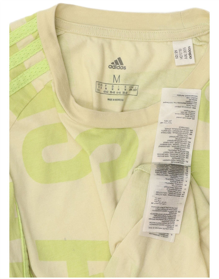 Rochie tricou grafic ADIDAS pentru femei UK 12/14 bumbac verde mediu