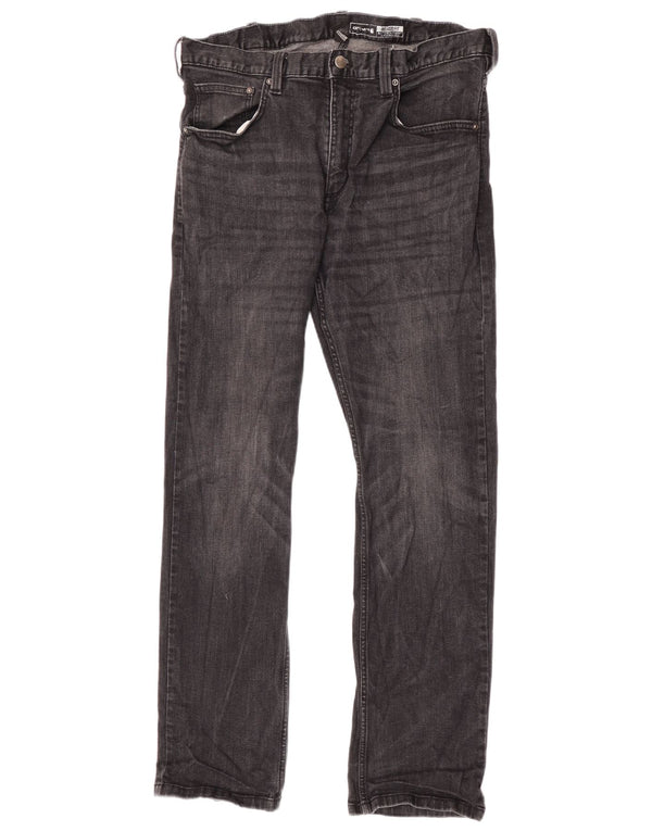 Blugi drepti Carhartt pentru bărbați, cu ajustare relaxată, W36 L32, bumbac negru