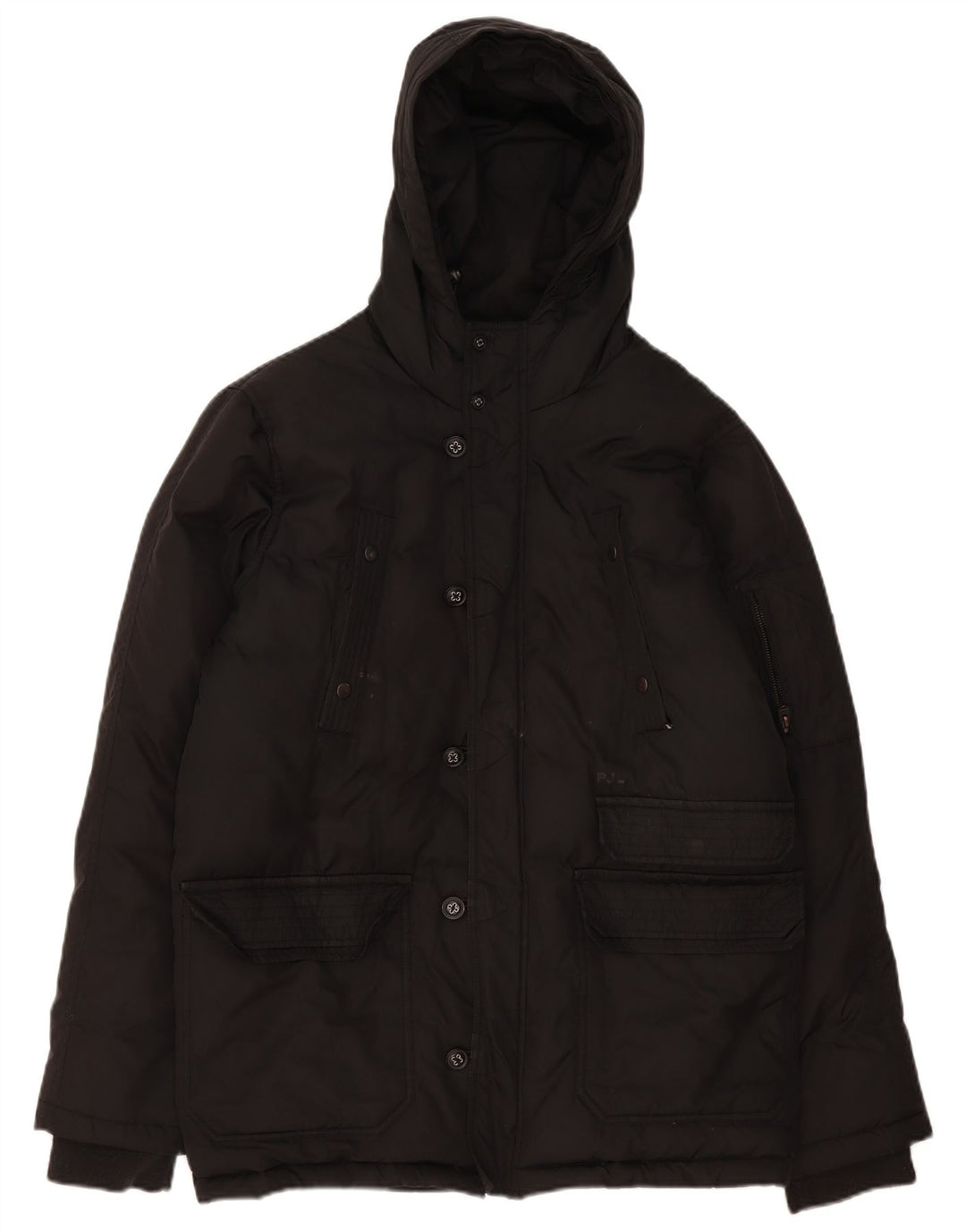 Jachetă căptușită cu glugă pentru bărbați PEPE Jeans UK 38 Poliester mediu negru