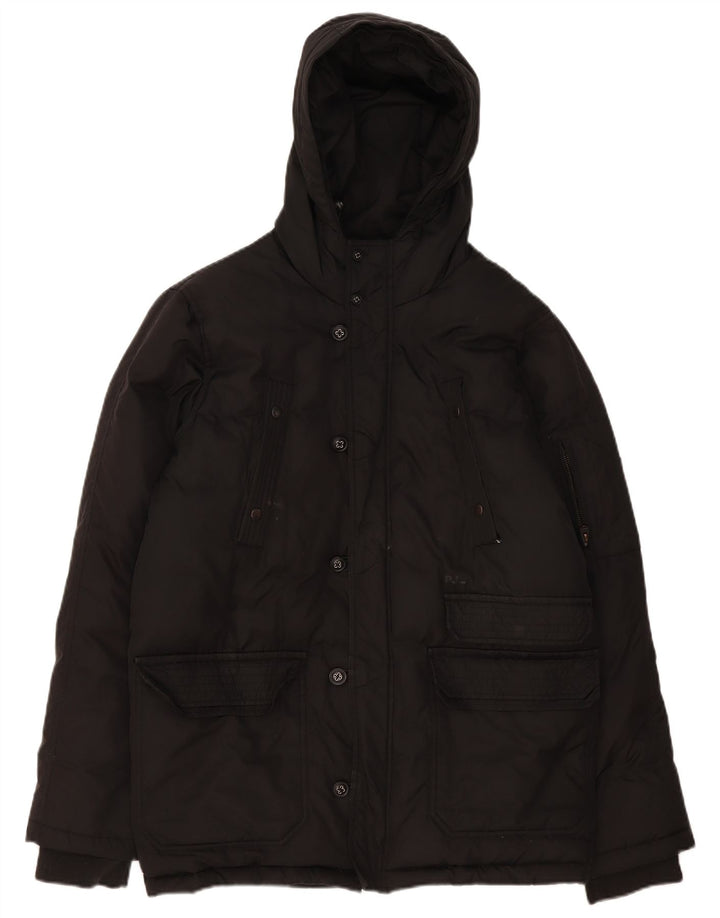 Jachetă căptușită cu glugă pentru bărbați PEPE Jeans UK 38 Poliester mediu negru