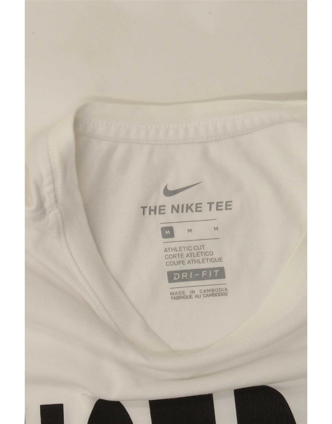 Tricou grafic NIKE Dri Fit pentru bărbați Top mediu alb
