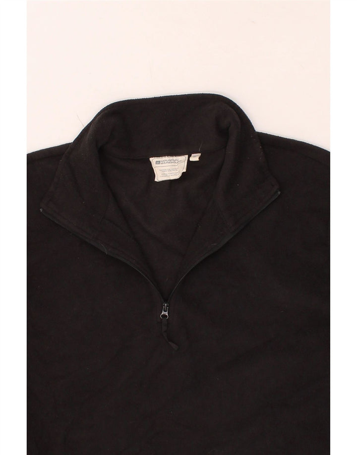 MOUNTAIN WAREHOUSE Mens Zip Neck Fleece Jumper Medium Black Polyester Vintage Mountain Warehouse and Second-Hand Mountain Warehouse from Messina Hembry 