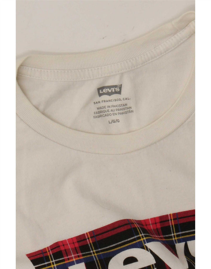 Tricou grafic pentru bărbați Levi's Top mare alb catifelat