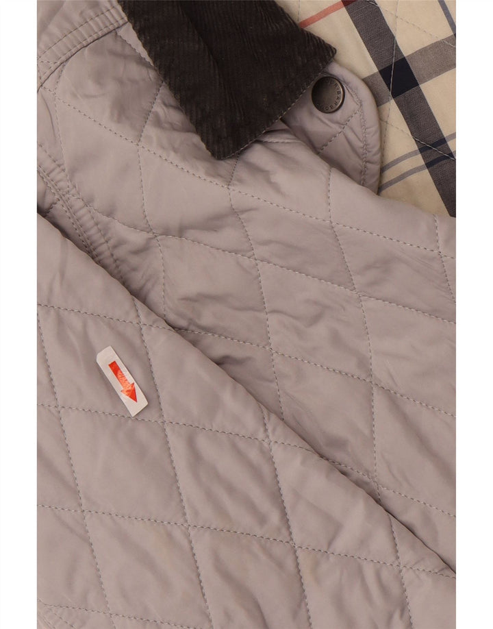 Jachetă matlasată Barbour pentru femei UK 8 Small, gri, poliester color bloc