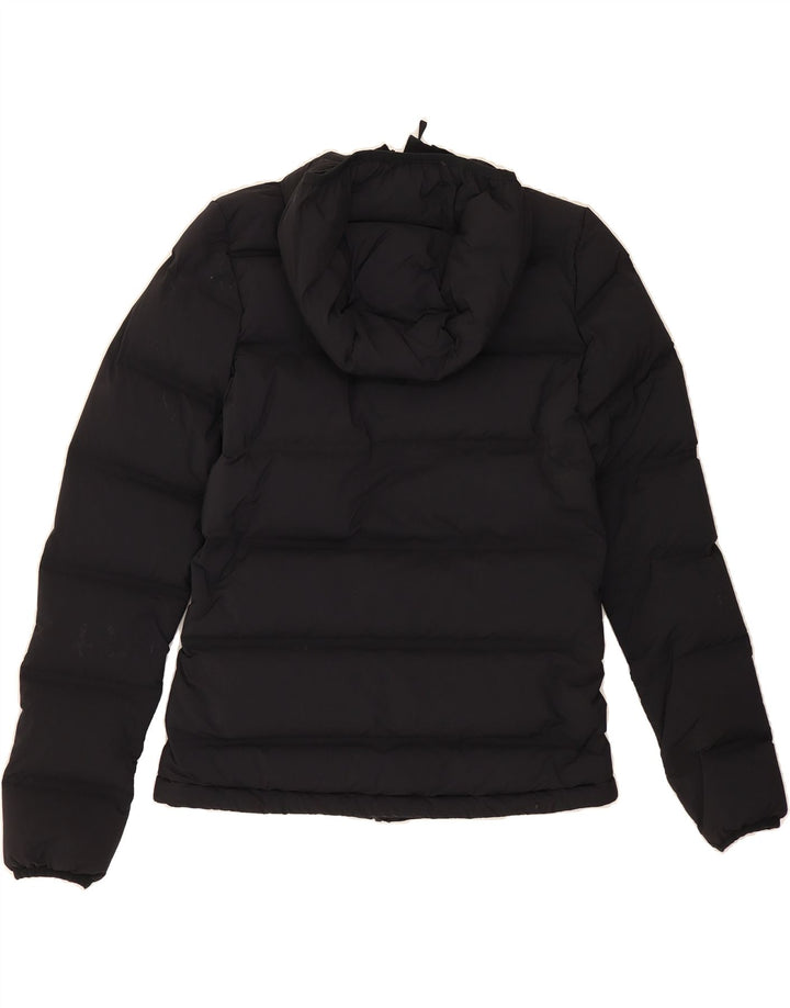 ADIDAS Womens Hooded Padded Jacket UK 2 2XS Black Polyamide Vintage Adidas and Second-Hand Adidas from Messina Hembry 