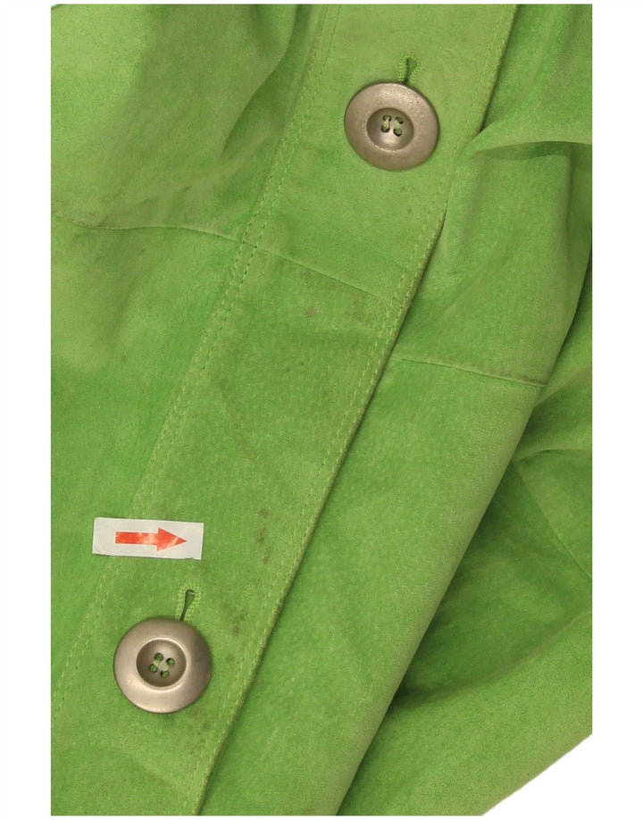 Geaca de piele intoarsa pentru femei Gai Mattiolo UK 16 Large Green