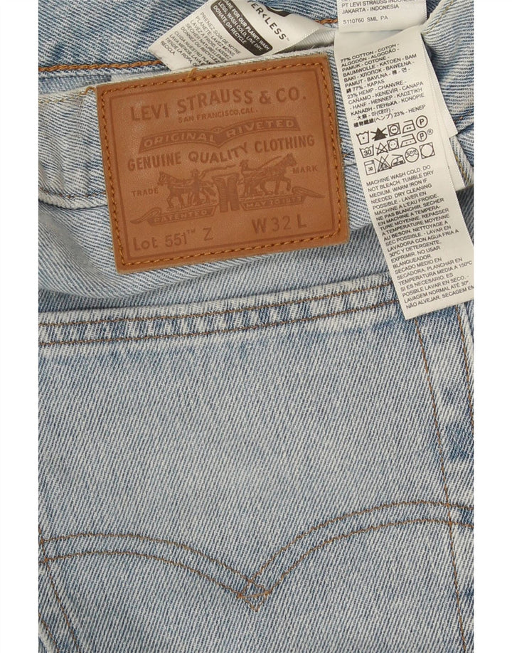 Blugi drepti pentru bărbați Levi's 551 W32 L28 Bumbac albastru