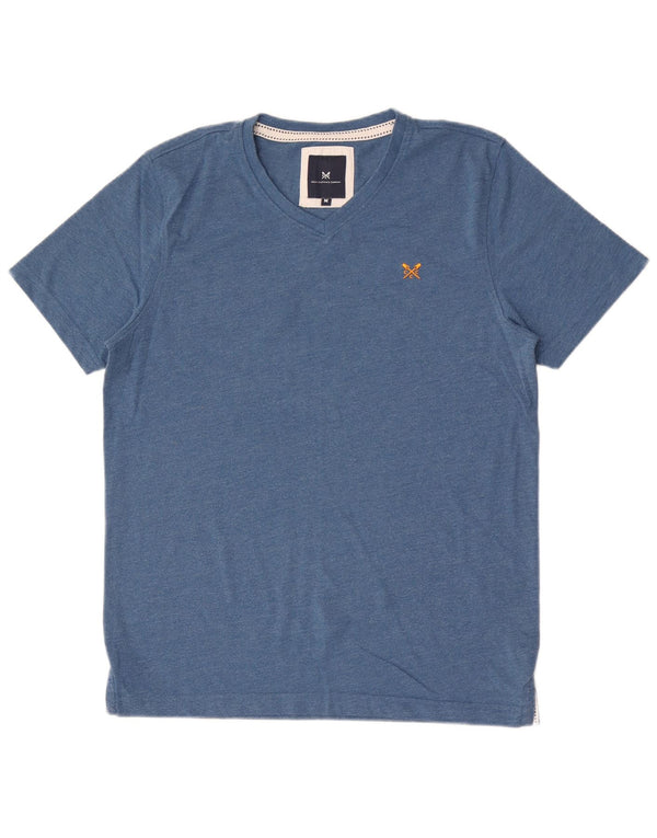 CREW CLOTHING Bărbați Tricou Top Medium Blue Bumbac