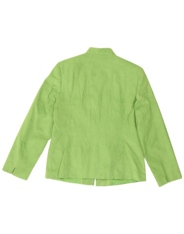 Blazer vintage pentru femei UK 12 Poliester verde mediu