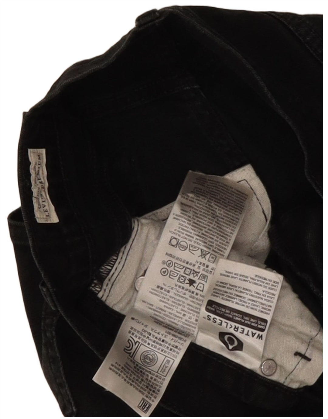 Blugi drepti pentru bărbați Levi's W30 L30 bumbac negru
