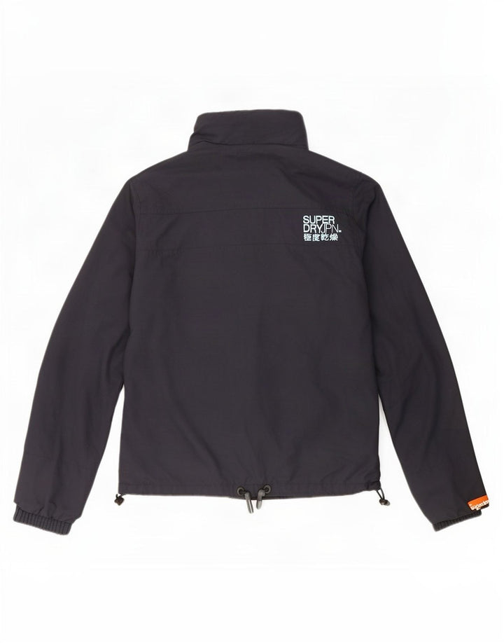 Jachetă de ploaie Superdry pentru femei UK 14 mare, albastru, nailon