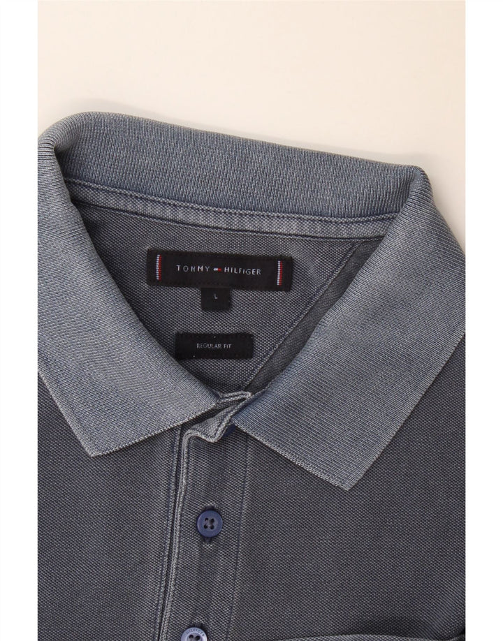 Tricou polo Tommy Hilfiger pentru bărbați, cu croială regulată, mare, bleumarin