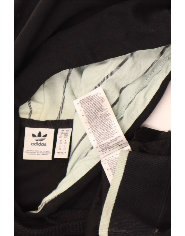 Jumper Adidas Crop Oversized Hoodie pentru femei UK 10 Small Negru Poliester