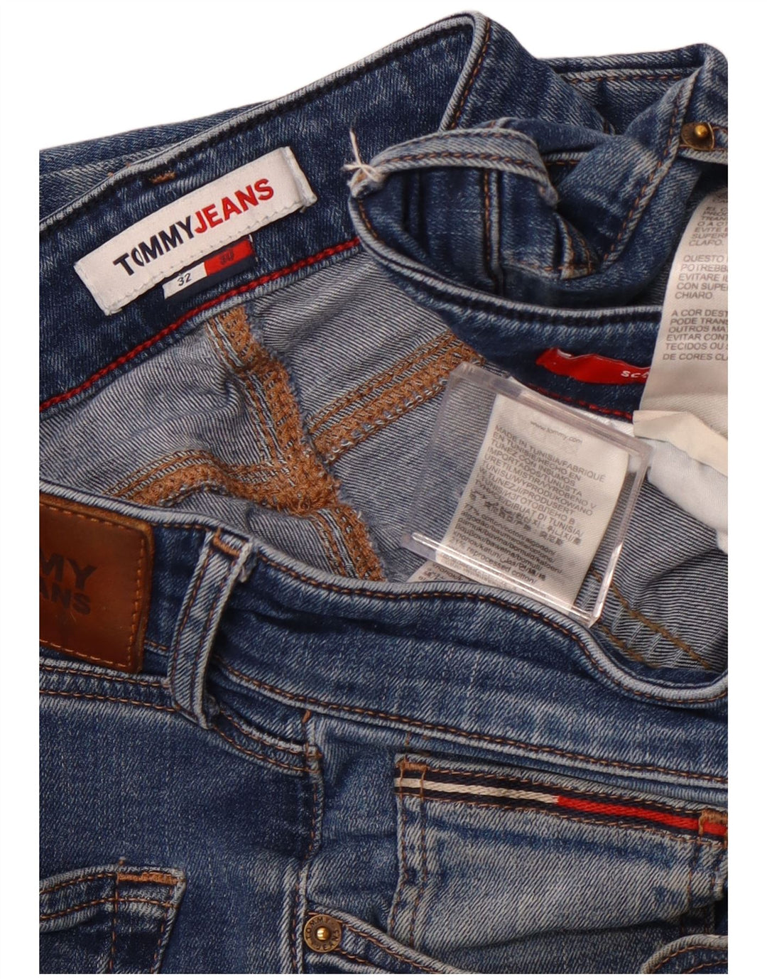 TOMMY HILFIGER Blugi drepti pentru femei W32 L27 Bumbac albastru