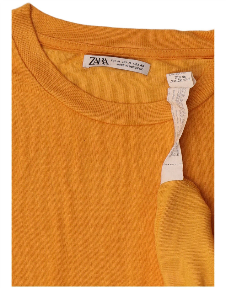 Tricou pentru bărbați Zara Top din viscoză galbenă medie