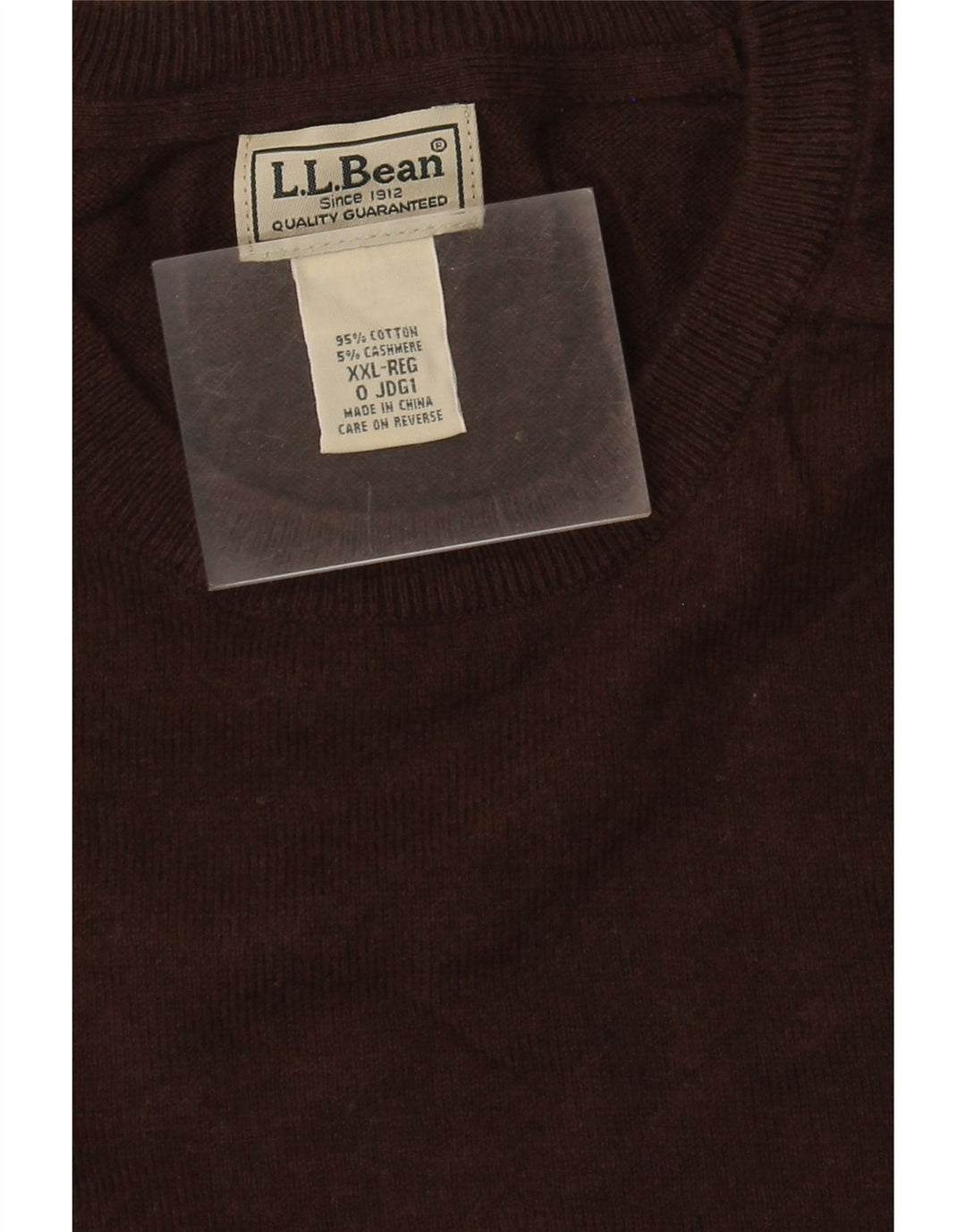 Pulover pentru bărbați L.L.Bean, cu gât crew, bumbac maro 2XL