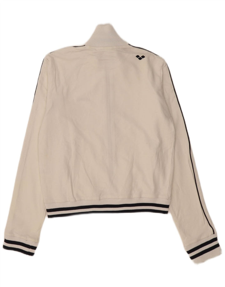 Jachetă de trening Arena pentru femei UK 10 Bumbac alb mic