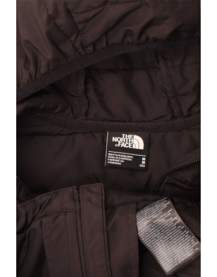 Jachetă căptușită cu glugă The North Face pentru băieți, 9-10 ani, poliester mediu negru