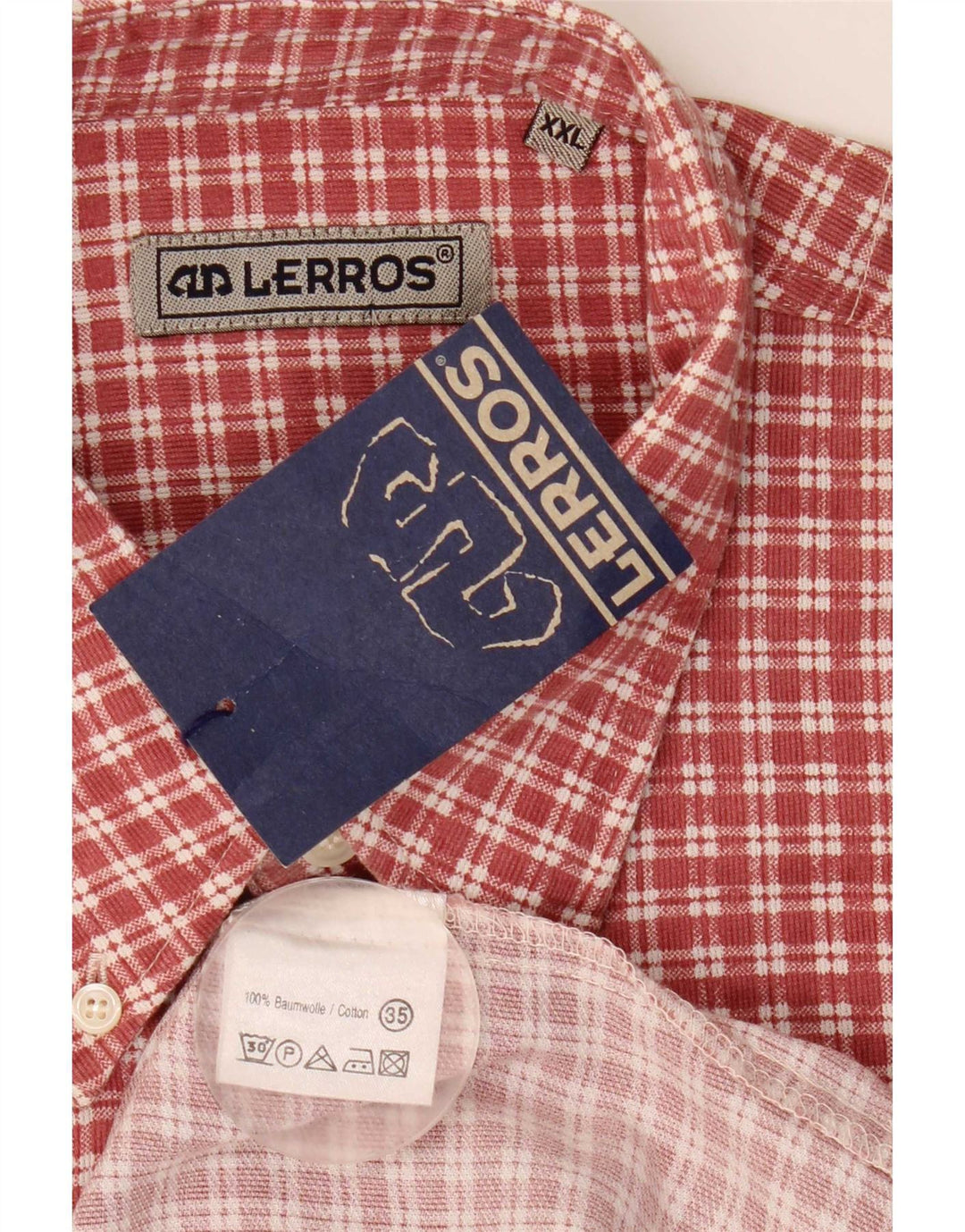 Cămașă de flanel pentru bărbați Lerros, bumbac roșu cu carouri 2XL