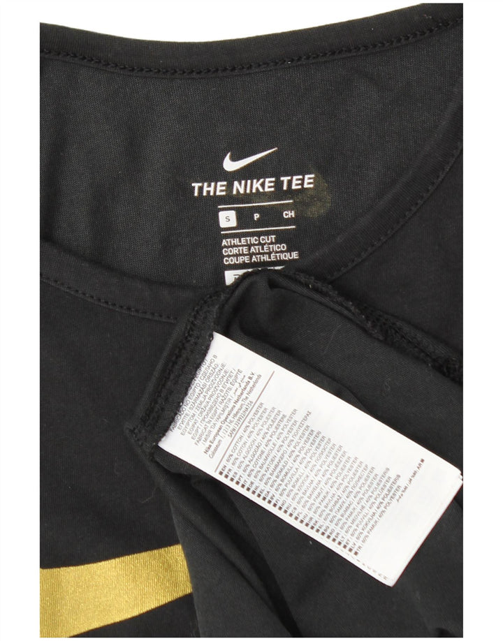 Vestă grafică cu croială atletică Nike pentru bărbați, bumbac mic, negru