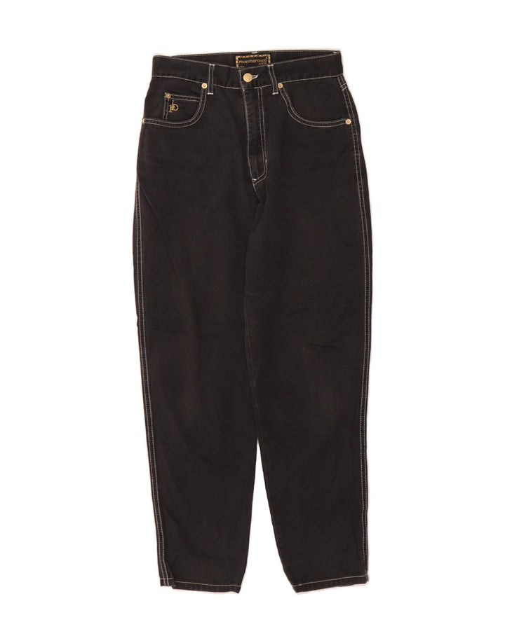 ROCCOBAROCCO Womens Tapered Jeans IT 44 Medium W28 L27 Black Cotton Vintage Roccobarocco and Second-Hand Roccobarocco from Messina Hembry 