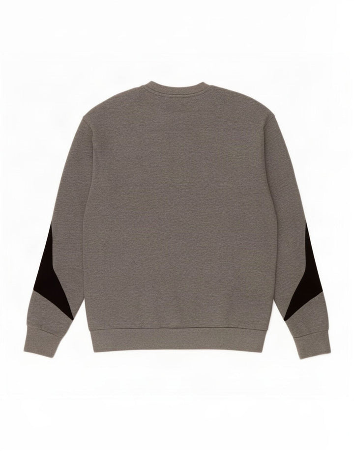 Hanorac cu grafic pentru bărbați Emporio Armani Pulover Gri mediu Colorblock