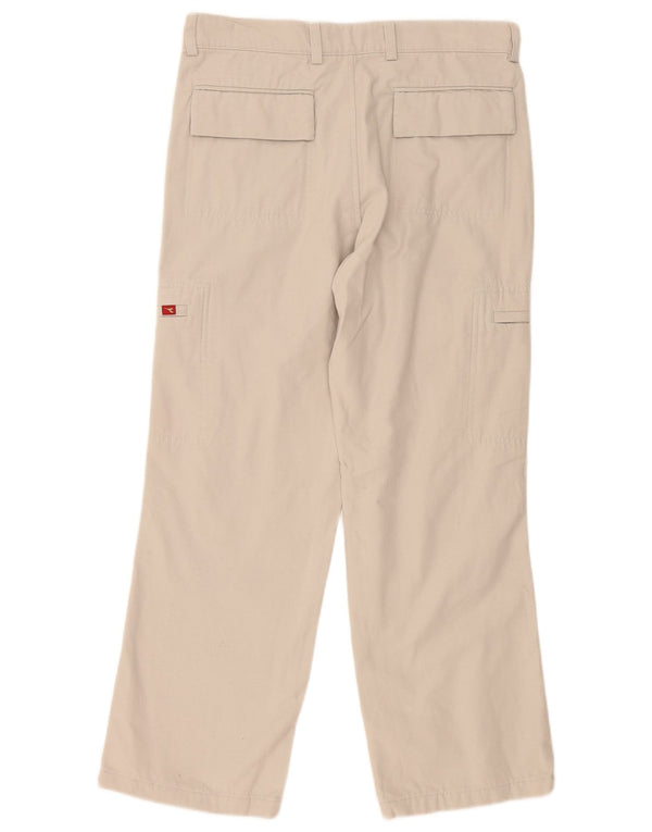 Pantaloni cargo drepti Diadora pentru femei IT 48 XL W32 L28 bej bumbac