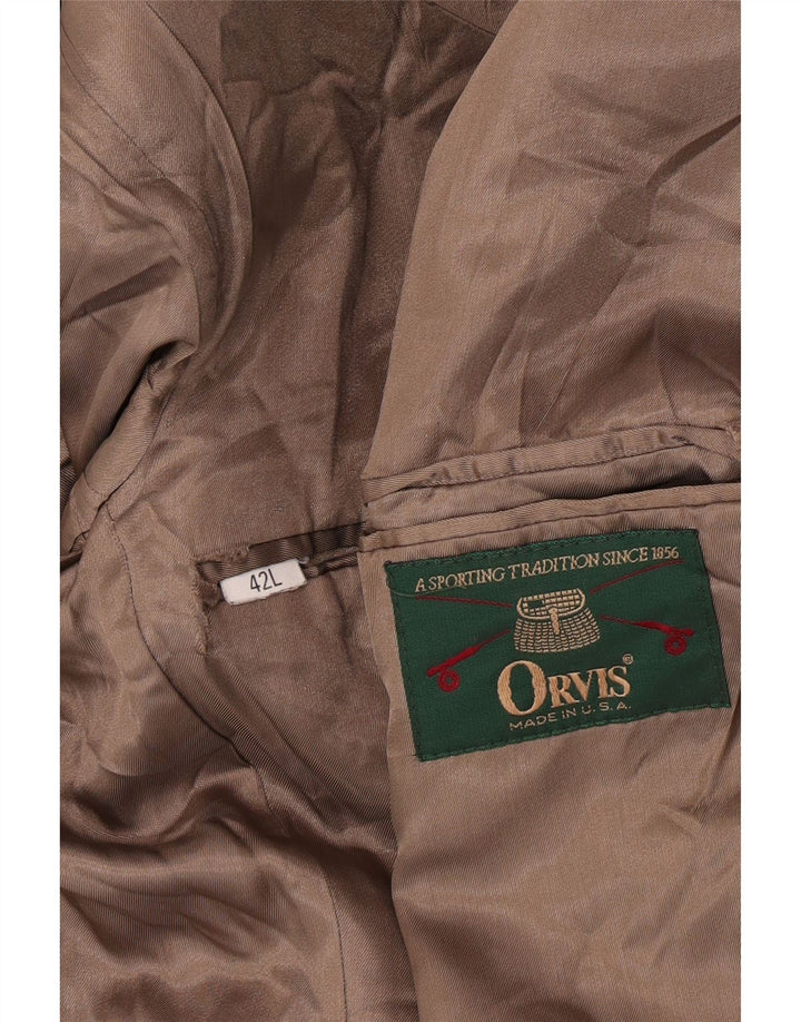 Orvis Jachetă pentru bărbați din velur cu 2 nasturi, UK 42 XL, bej