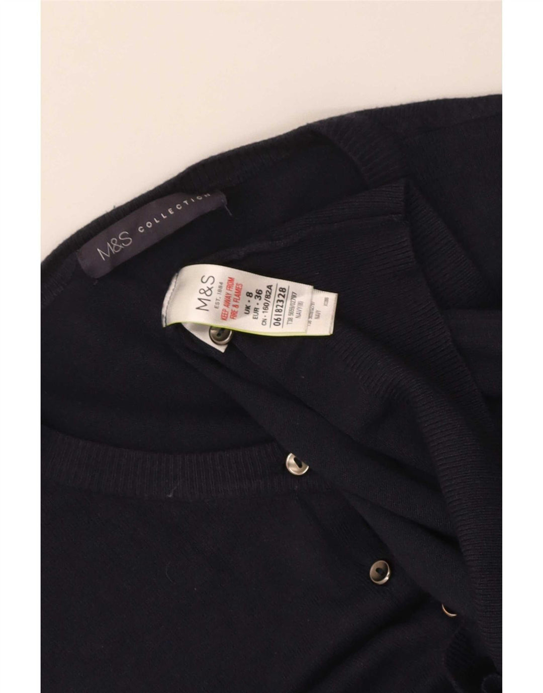 Pulover cardigan pentru femei Marks & Spencer UK 8 mic, bleumarin, viscoză
