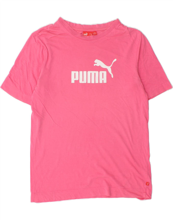 PUMA Mens Graphic T-Shirt Top Small Pink Vintage Puma and Second-Hand Puma from Messina Hembry 