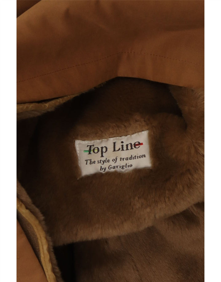 Palton Sherpa pentru femei VINTAGE UK 16 Poliester maro mare