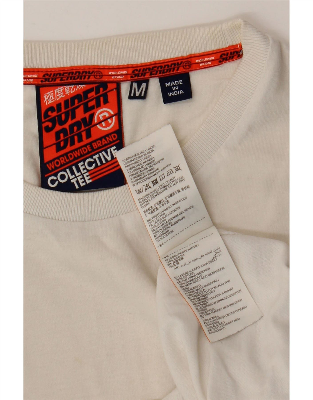 SUPERDRY Tricou Bărbați Top Medium Alb Bumbac