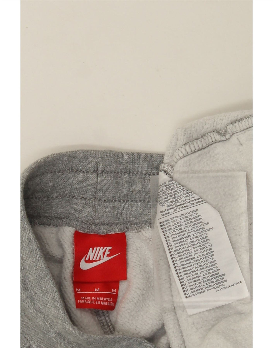 Pantaloni de trening grafic pentru femei NIKE Pantaloni de jogging UK 14 Bumbac gri mediu