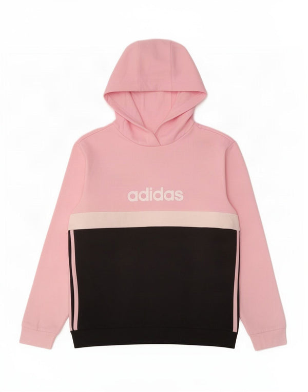 Pulover Adidas Fete Graphic Hoodie 11-12 Ani Roz Colorblock Bumbac