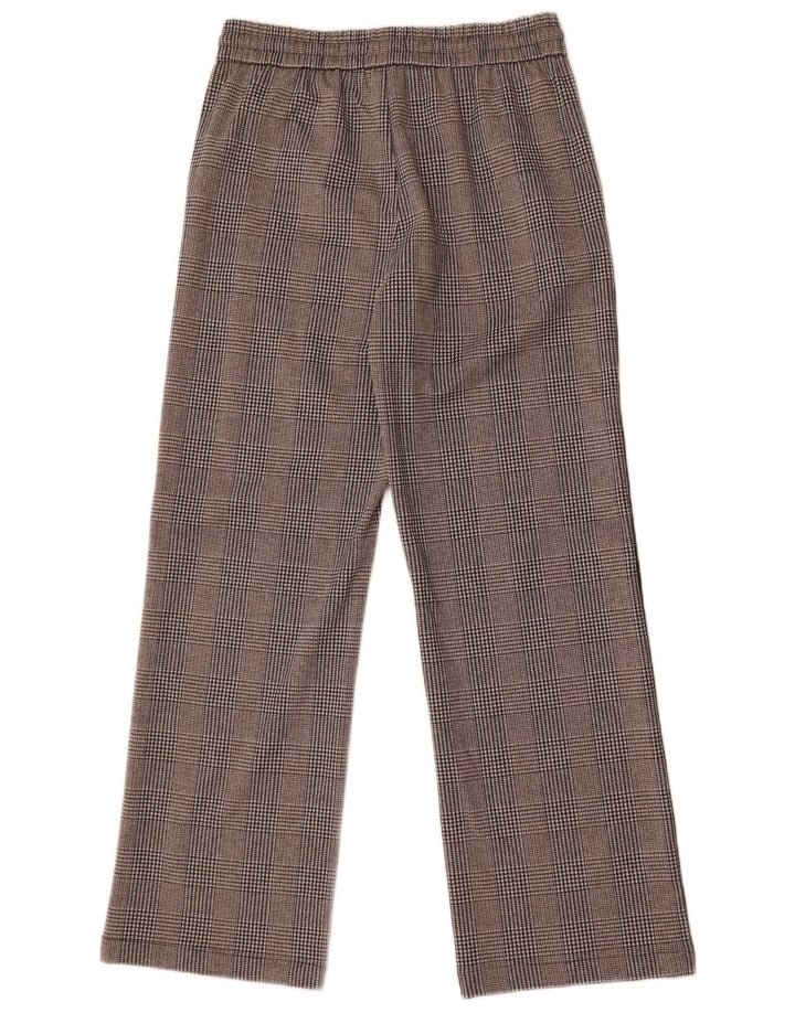 Marks & Spencer Pantaloni casual cu grafic pentru femei UK 12 Medium W30 L29 Gri