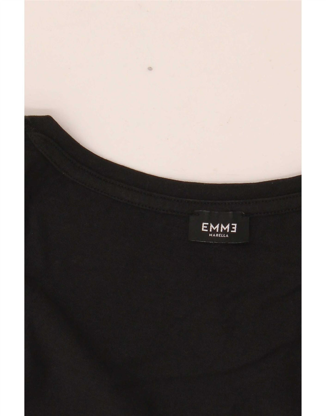 Marella EMME Graphic Top mânecă 3/4 pentru femei UK 12 Medium Black
