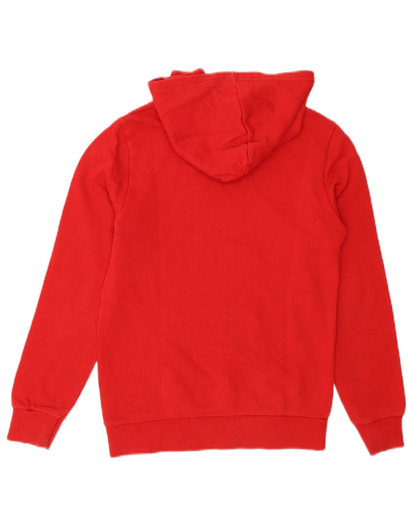 Pulover Benetton pentru băieți, cu glugă, 10-11 ani, XL, roșu, bumbac color bloc