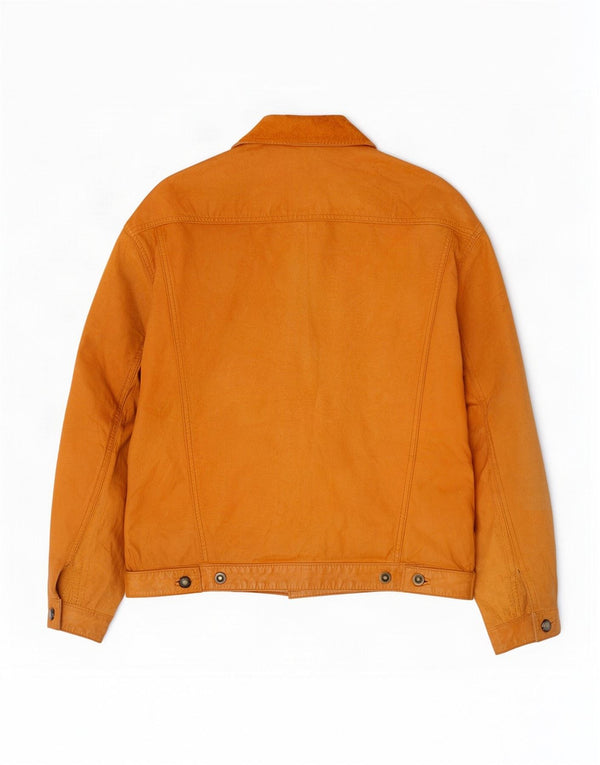 Jachetă de piele vintage pentru bărbați IT 52 XL Galben