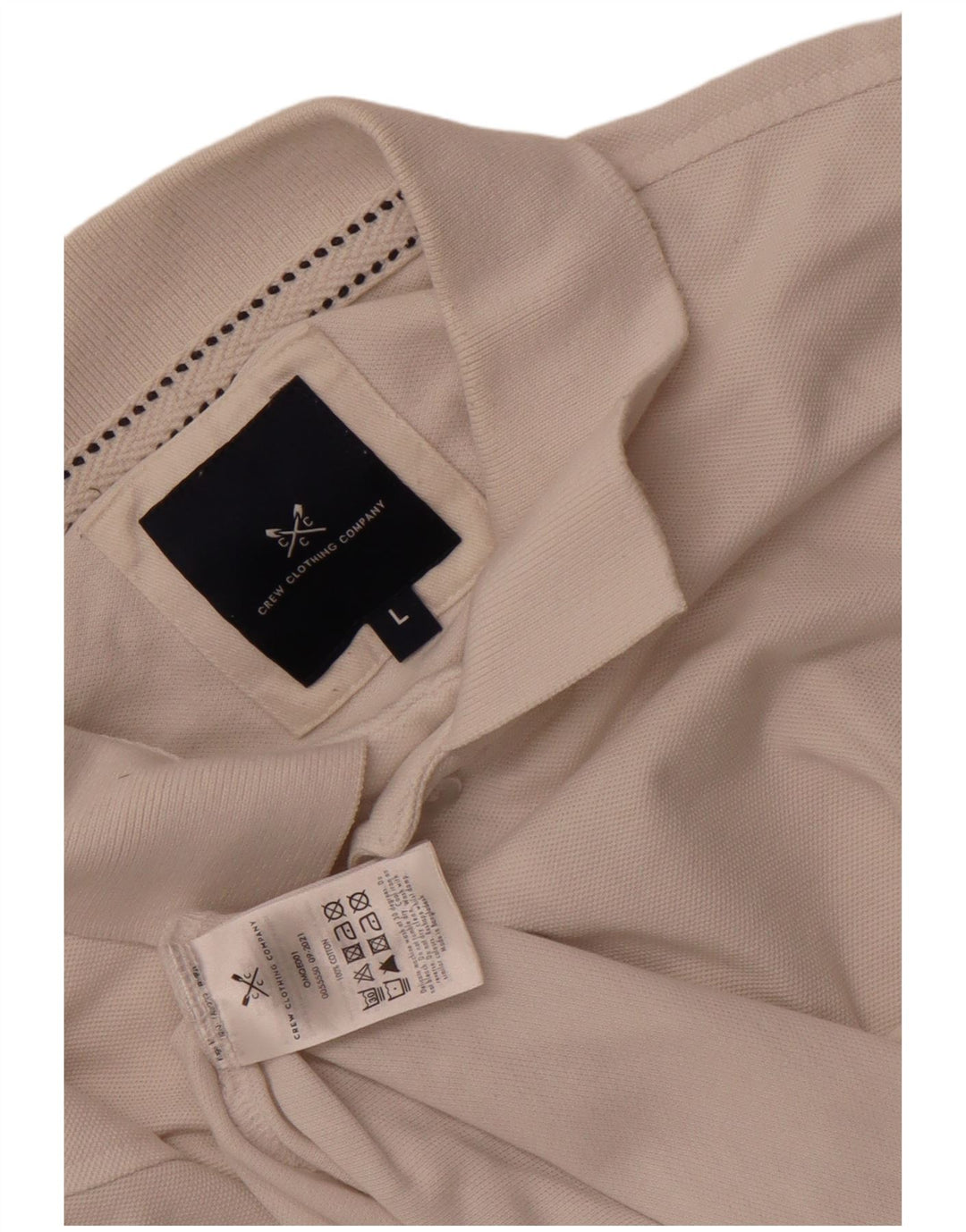 CREW CLOTHING Tricou polo pentru bărbați, mare, alb, bumbac