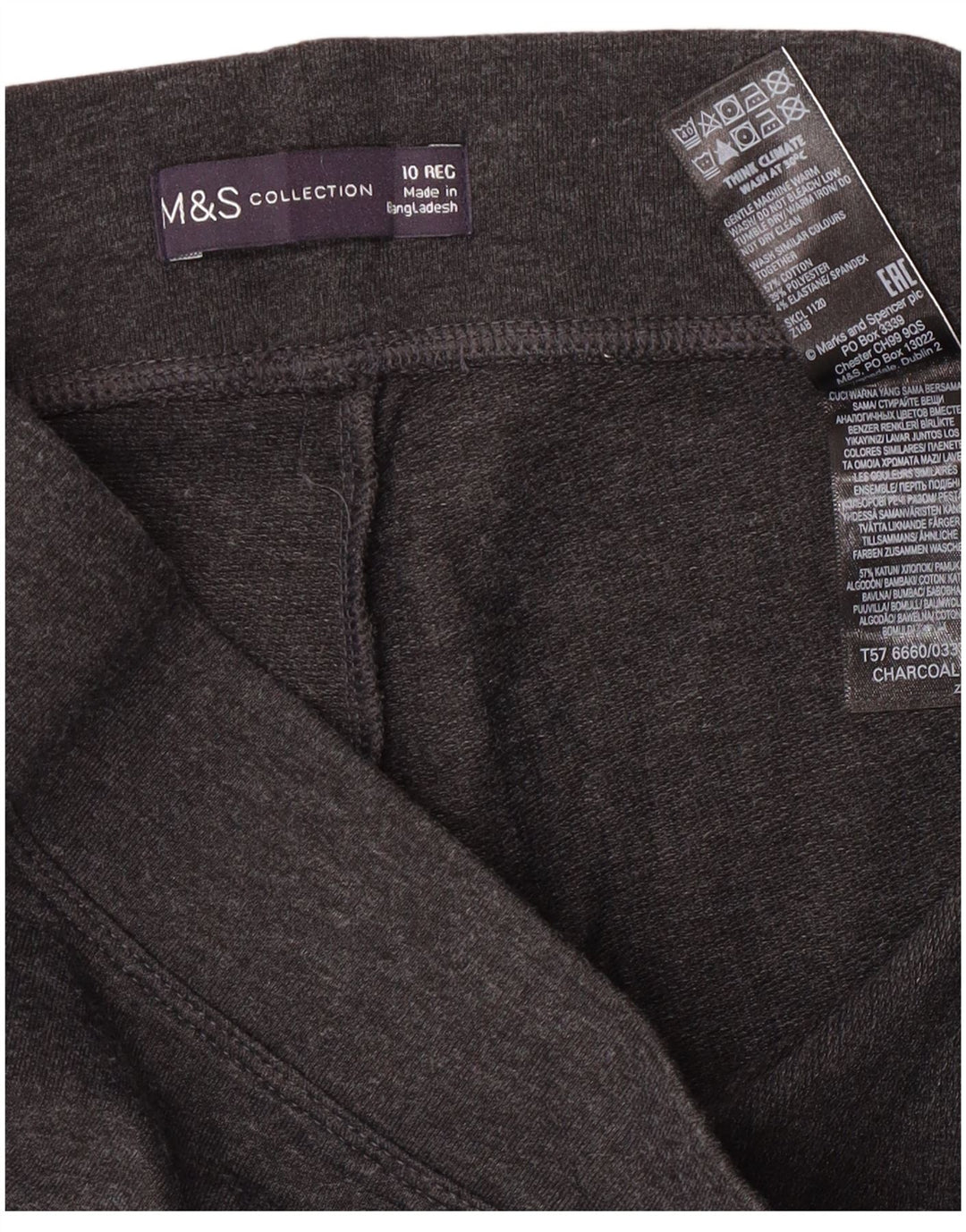 Pantaloni de trening pentru femei Marks & Spencer UK 10 mic bumbac gri