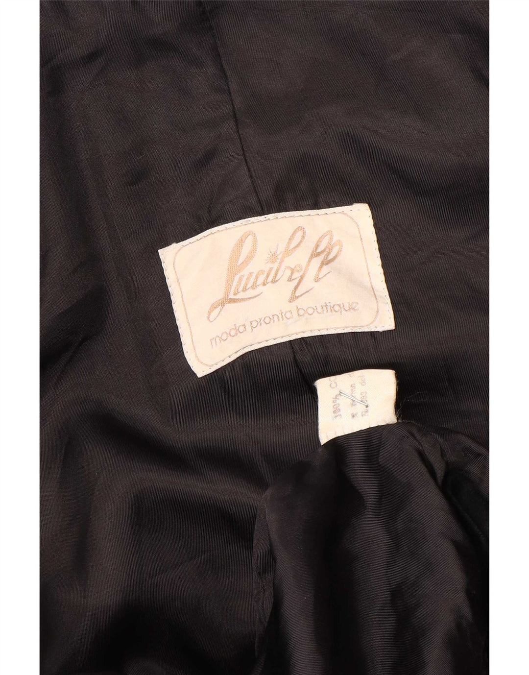 Vintage Womens Velvet Overcoat EU 42 Large Black Cotton