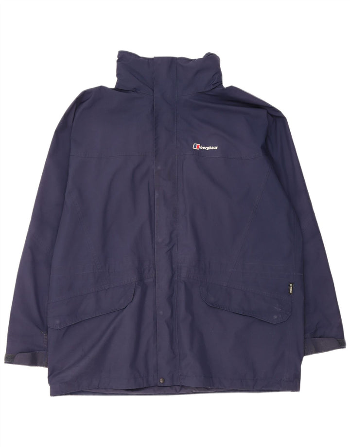 Jachetă de ploaie cu glugă pentru bărbați Berghaus UK 44 2XL poliester bleumarin