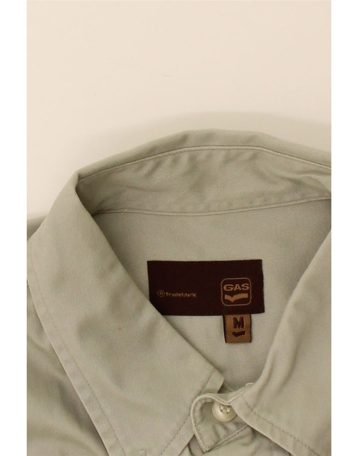 GAS Mens Shirt Medium Grey Cotton Vintage Gas and Second-Hand Gas from Messina Hembry 