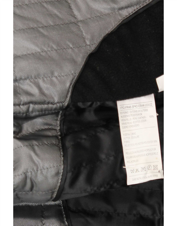 Jachetă din piele pentru bărbați Zarro IT 52 XL neagră