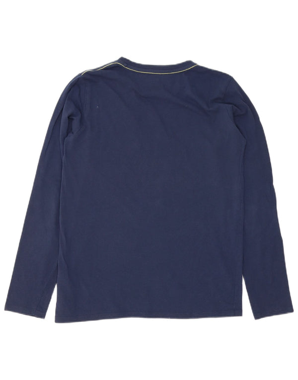 Guess Boys Top grafic cu mânecă lungă 15-16 ani bumbac bleumarin