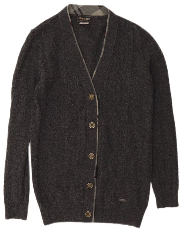 Pulover cardigan pentru femei Barbour UK 10 Lână gri mică