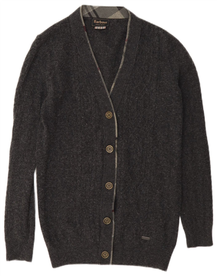 Pulover cardigan pentru femei Barbour UK 10 Lână gri mică
